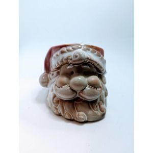Vintage Ceramic Santa Claus Candle Holder New Candle Christmas Holiday